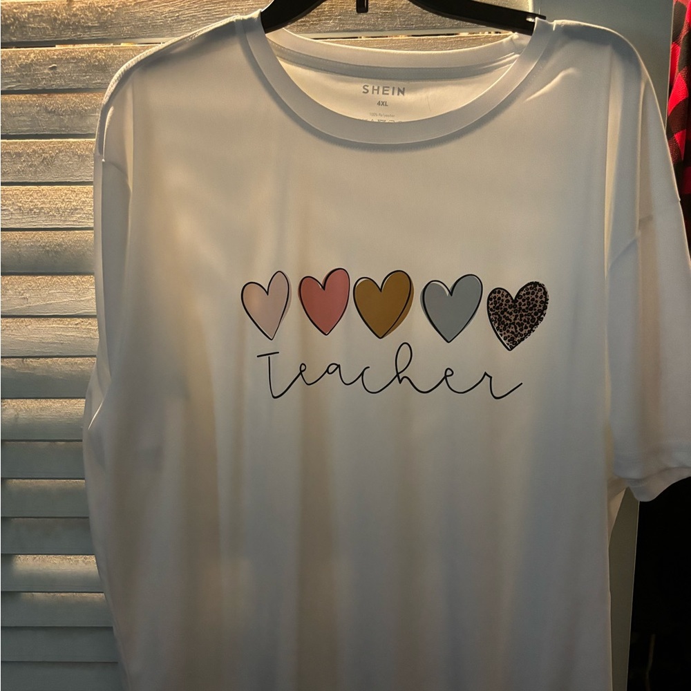 SHEIN 4x teacher shirt